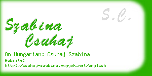 szabina csuhaj business card